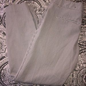 Express Black and White Plaid Pants